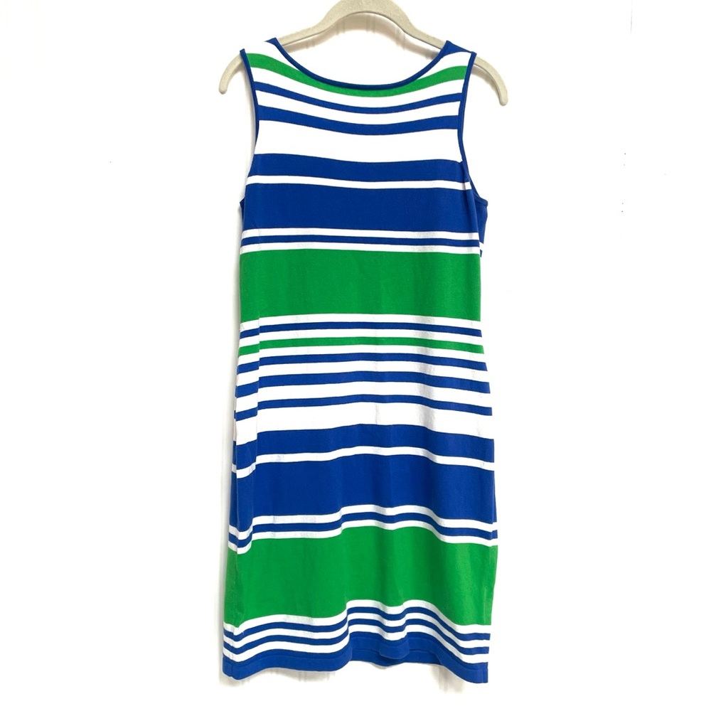 Ralph Lauren Women’s Knit Cotton Blend Stripe Sleeveless Tank Dress Size Medium